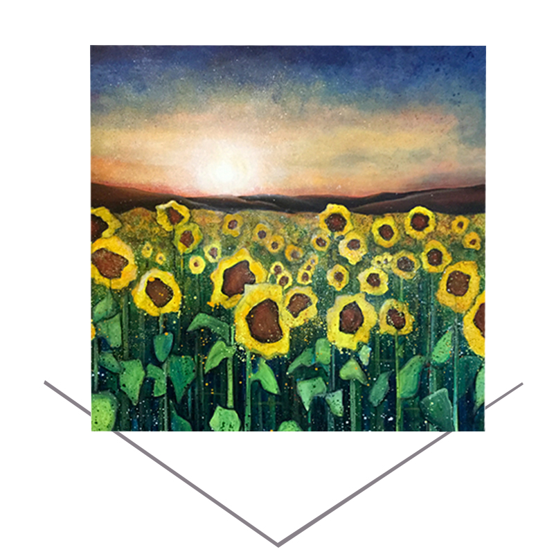Sunflowers at Sunset Greeting Card